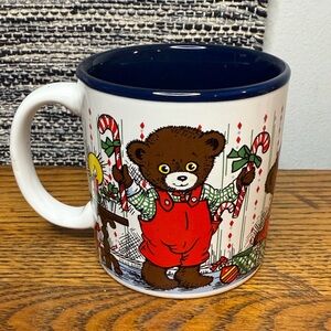Vintage Japan Potpourri Press Teddy Bear Christmas Mug- Kitschmas